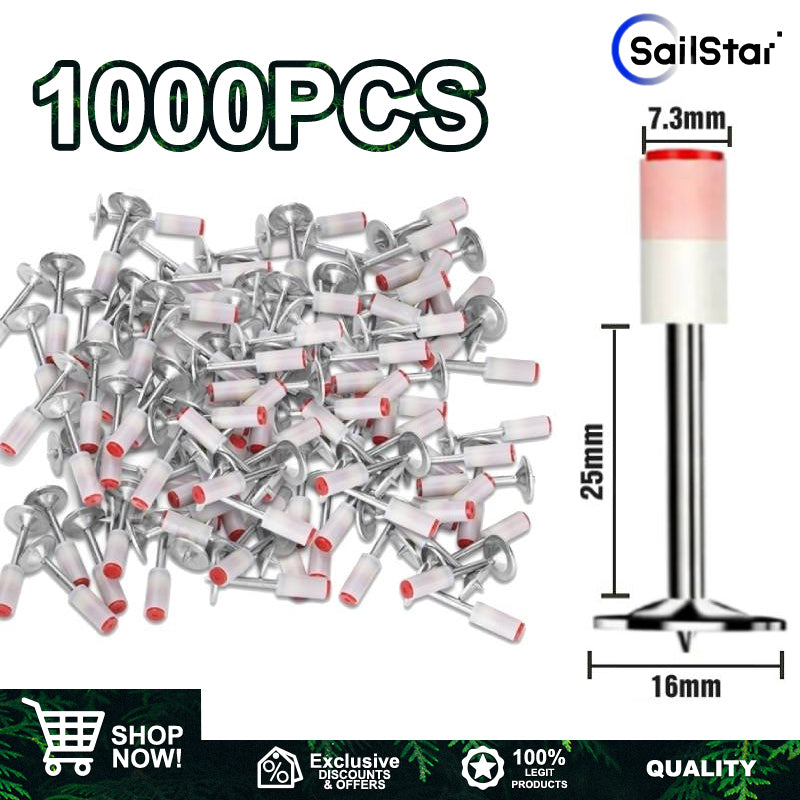 100Pcs Manual Steel Nails Steel Nail Gun Rivet Tool Accessories Nail Ceiling Round Nail fastening