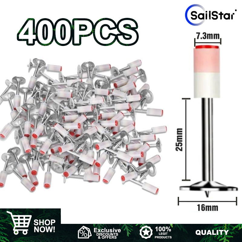 100Pcs Manual Steel Nails Steel Nail Gun Rivet Tool Accessories Nail Ceiling Round Nail fastening