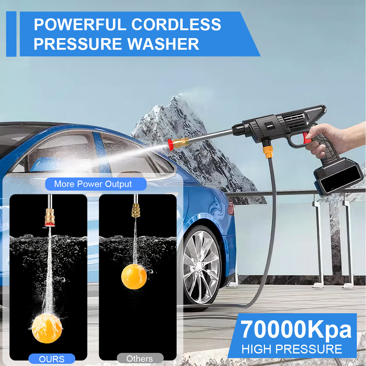 SailStar 75000KPa Wireless High - Pressure Washer - 2 Batteries & 8 - in - 1 Set