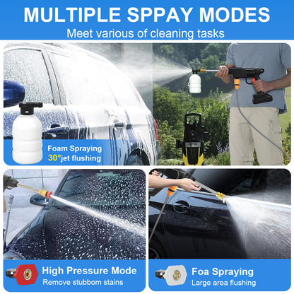 SailStar 75000KPa Wireless High - Pressure Washer - 2 Batteries & 8 - in - 1 Set