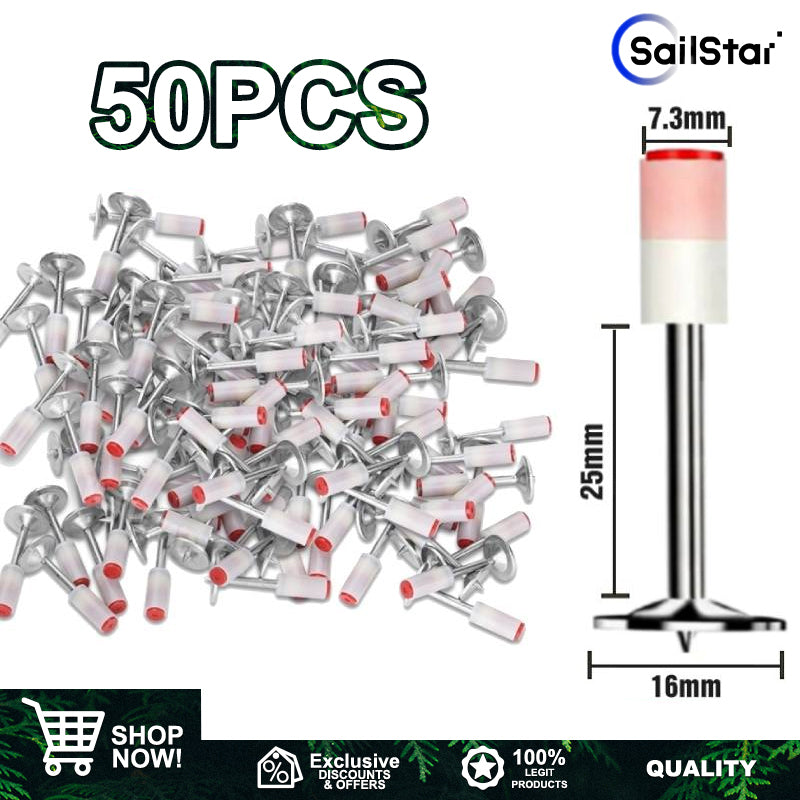 100Pcs Manual Steel Nails Steel Nail Gun Rivet Tool Accessories Nail Ceiling Round Nail fastening
