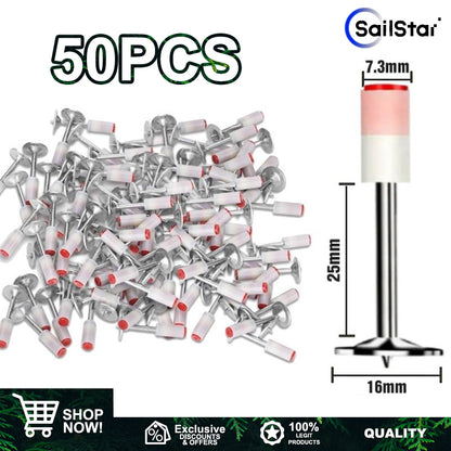 100Pcs Manual Steel Nails Steel Nail Gun Rivet Tool Accessories Nail Ceiling Round Nail fastening