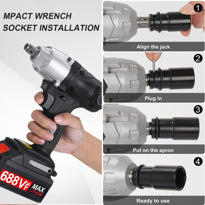 Sailstar 2 in 1 Electric Impact Wrench 8800N.M High Torque 688VF Lithium Battery Wrench & Screwdriver Dual Use